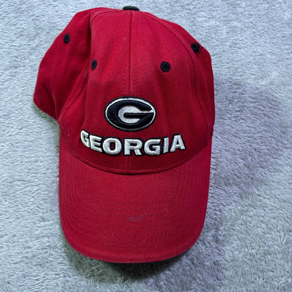 Georgia Bulldogs Red Black Baseball Cap Embroidered G Logo Fan Favorite One Size